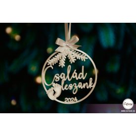   K12 Egyedi karácsonyfa dísz, Család leszünk (Évszámmal)