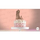 Esküvői pár, tacskóval