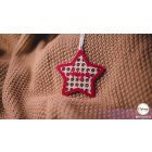 H10 Egyedi hálós csillag karácsonyfadísz saját névvel