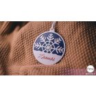 H4 Hópelyhes egyedi neves, három színű dísz