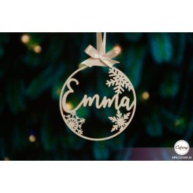 K17 Egyedi karácsonyfa dísz, Hópelyhes kör