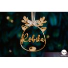 K1 Egyedi karácsonyfa dísz, szarvas minta