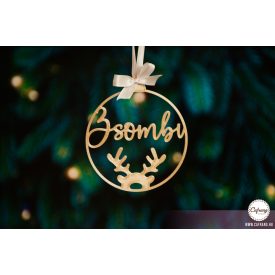 K23 Egyedi karácsonyfa dísz, Szarvas kör