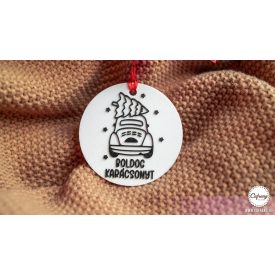 VW bogár Boldog Karácsonyt dísz